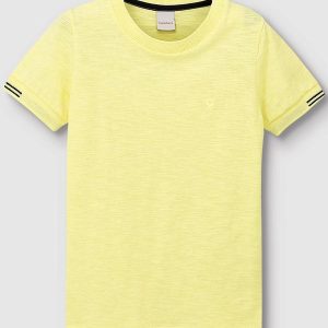 Camiseta Básica Rajada Menino Amarelo