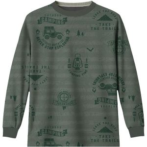 Camiseta Camping em Malha Verde Musgo