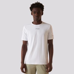 Camiseta Fila Sun Protect Breezy Branco e Prata