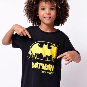 Camiseta Infantil Dc Comics Batman Preta