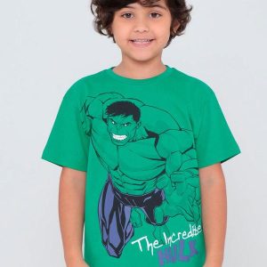Camiseta Infantil Incrível Hulk Marvel Verde