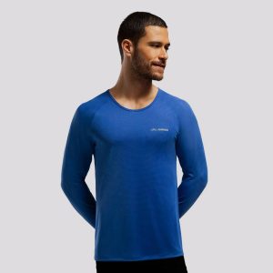 Camiseta Manga Longa Olympikus Runner 2.0 Azul