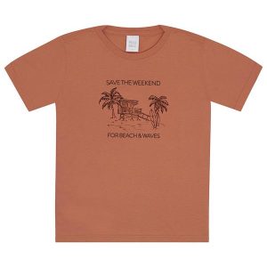 Camiseta Meia Malha Laranja