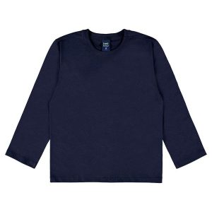 Camiseta Meia Malha Menino Azul