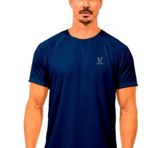 Camiseta Meia Manga Masculina Azul