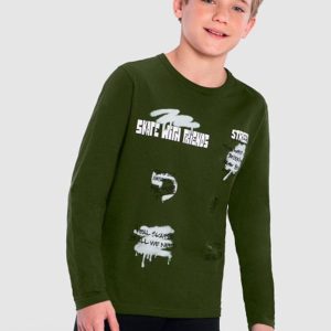 Camiseta Menino em Malha Verde