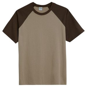 Camiseta Regular Manga Raglan Taupe