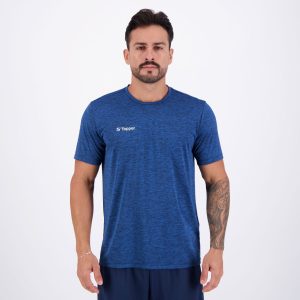 Camiseta Topper Treino Classic Mescla Azul