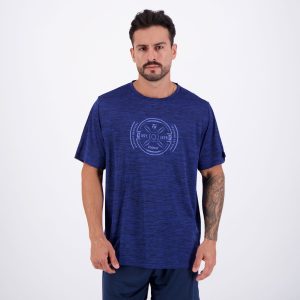 Camiseta Topper Treino Print Plus Size Azul