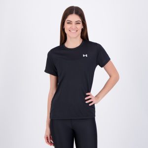 Camiseta Under Armour MC Tech SSC Feminina Preta