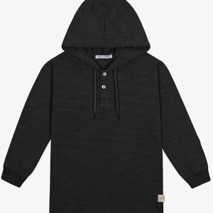 Camiseta com Capuz Masculina Flamé Preto