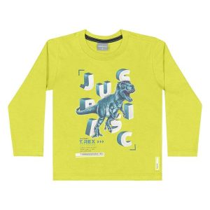 Camiseta em Meia Malha Infantil Verde
