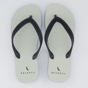 Chinelo Reserva Rio Tricolor Off White e Preto