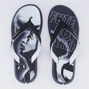 Chinelo Rider R1 Prime R10 Preto e Cinza Claro