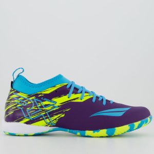 Chuteira Penalty RX Locker Y-4 Futsal Roxa e Azul