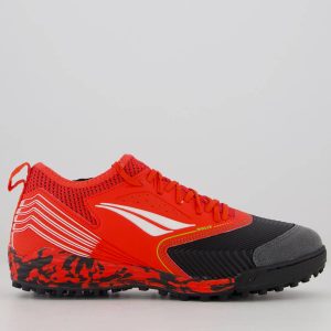 Chuteira Penalty Se7e Pro Molix Y-1 Society Vermelha e Preta