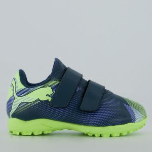 Chuteira Puma Future 7 Play Society Infantil Verde