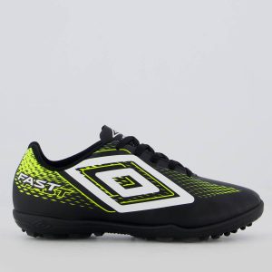Chuteira Umbro Fast II Society Juvenil Preta
