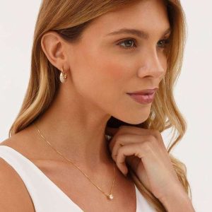 Colar Dourado com Ponto de Luz em Zircônia Sevilha