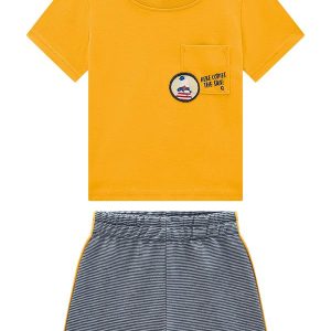 Conjunto Amarelo Mostarda Comfort Menino