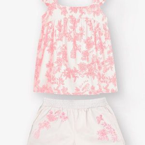Conjunto Bata com Short Rosa