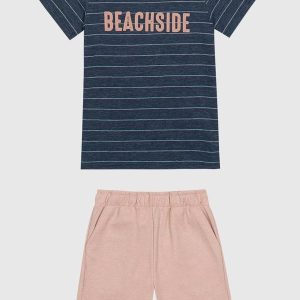 Conjunto Beachside em Moletom Menino Azul