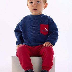 Conjunto Bebê Menino Blusão Matelassê Azul