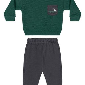 Conjunto Bebê Menino Blusão Matelassê Verde