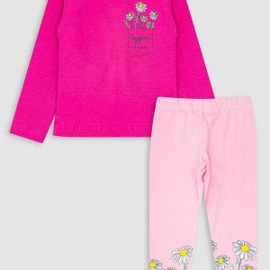 Conjunto Blusa e Legging Cotton Rosa