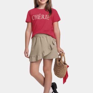 Conjunto Blusa e Short Saia Rosa