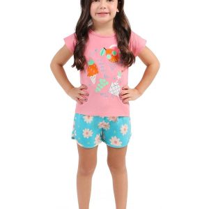 Conjunto Blusa e Shorts Rosa