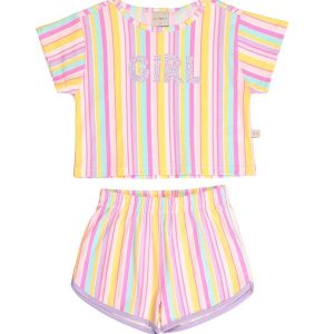 Conjunto Blusa em Meia Malha Short Estampado