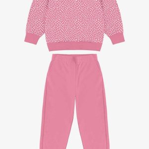 Conjunto Blusão com Calça Feminino Rosa