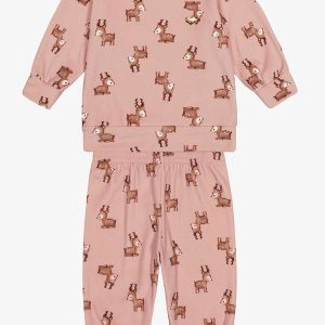 Conjunto Blusao com Calca Rosa