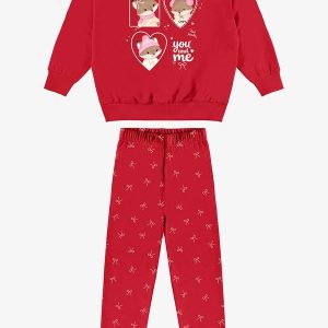 Conjunto Blusão com Legging Feminino Vermelho