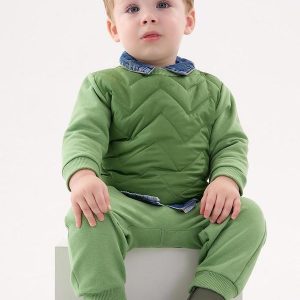 Conjunto Blusão e Calça Bebê Menino Verde
