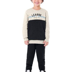 Conjunto Blusão e Calça Moletom Pelo Cinza