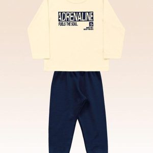 Conjunto Camiseta Manga Longa e Calça Amarelo