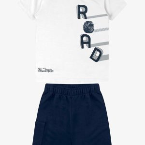 Conjunto Camiseta com Bermuda Branco