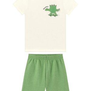 Conjunto Camiseta e Bermuda Bege