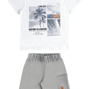Conjunto Camiseta e Bermuda Branco