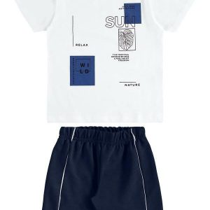 Conjunto Camiseta e Bermuda Branco