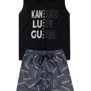 Conjunto Inf. Menino Australian Kangulu Preto