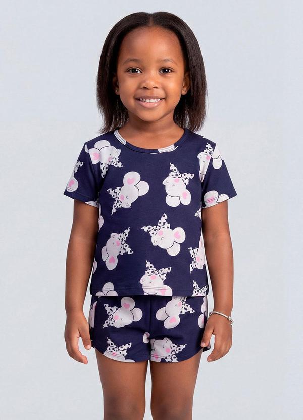 Conjunto Infantil Blusa e Shorts Azul