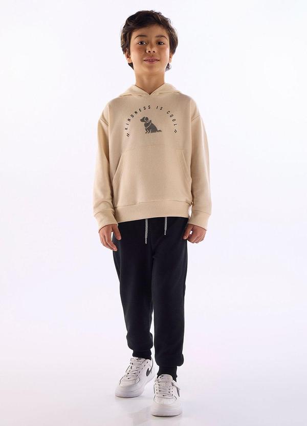 Conjunto Infantil Blusão e Calça Bege