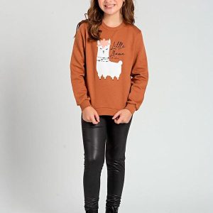 Conjunto Infantil Little Lhama Menina Caramelo
