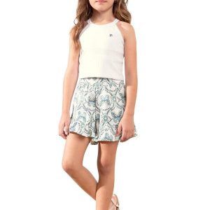 Conjunto Infantil Menina Borboleta Off White