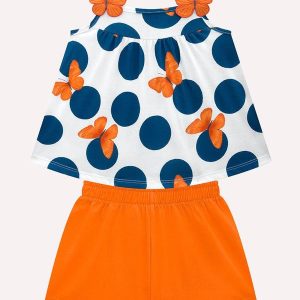 Conjunto Infantil Menina Bordado Branco