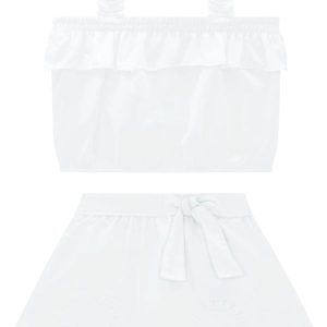 Conjunto Infantil Menina Bordado Branco