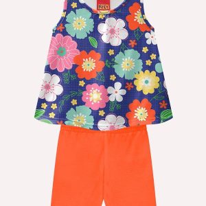 Conjunto Infantil Menina Estampa Azul